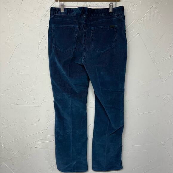 L.L. Bean Favorite Fit Blue Corduroy Cord Pants Size 12 - Picture 3 of 6